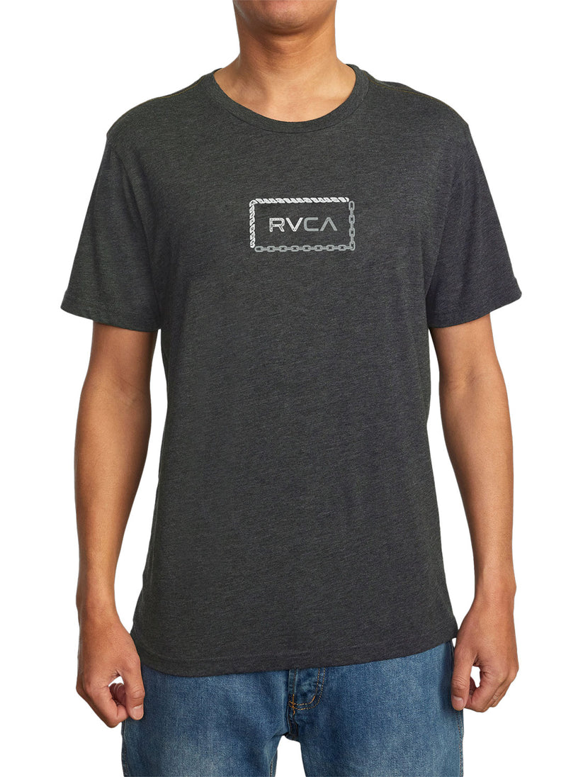 RVCA Mens Bonded Red Stitch T-Shirt In Melange