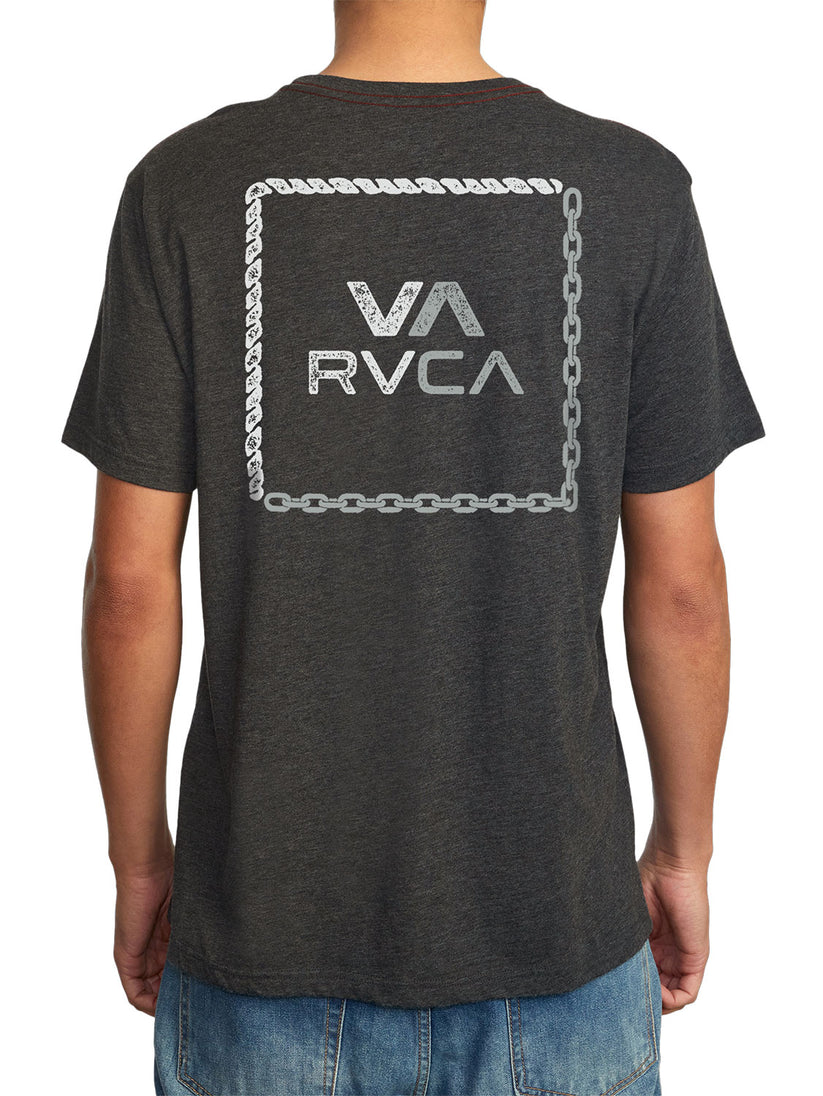 RVCA Mens Bonded Red Stitch T-Shirt In Melange