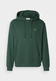 Calvin Klein Mens Terry Monogram Hoodie In Dark Green