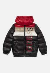 Guess Boys Padded Long Sleeve Puffer Jacket In Black