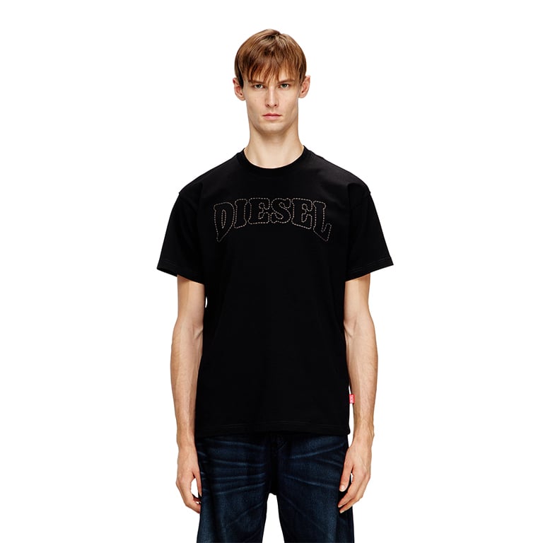 Diesel Mens T-Norm-V10 Regular T-Shirt 9Xx Black