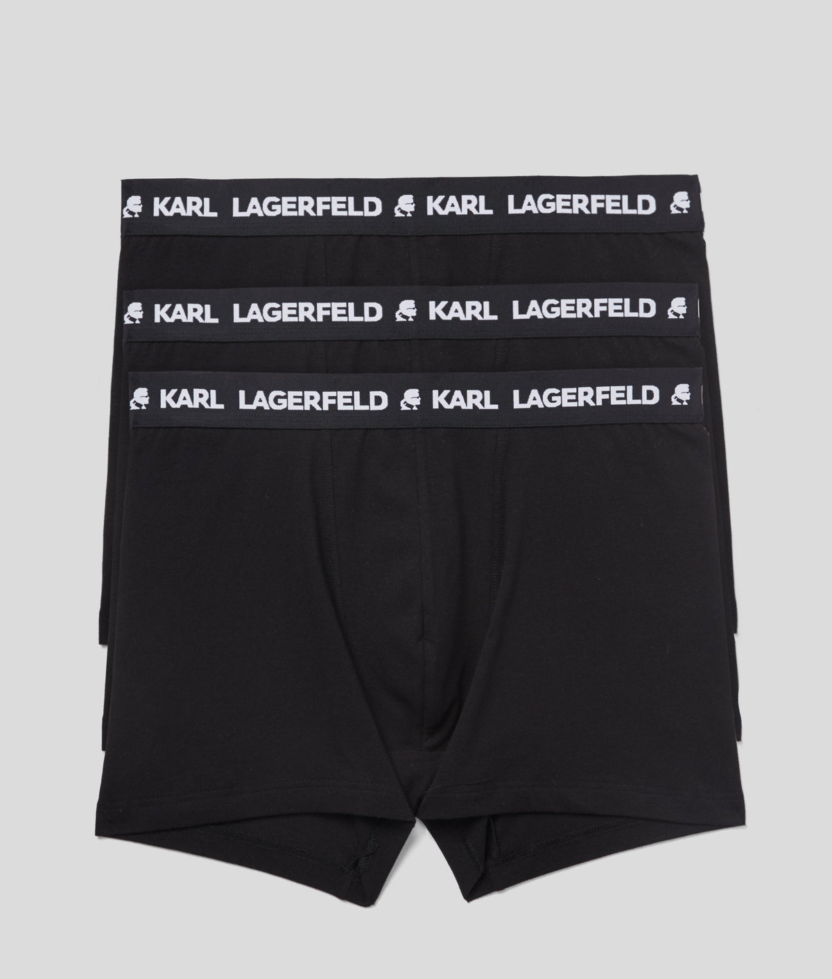 Karl Lagerfeld Mens 3 Pack Logo Trunks In Black