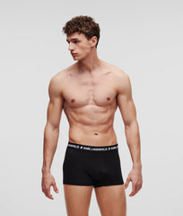 Karl Lagerfeld Mens 3 Pack Logo Trunks In Black