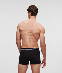 Karl Lagerfeld Mens 3 Pack Logo Trunks In Black