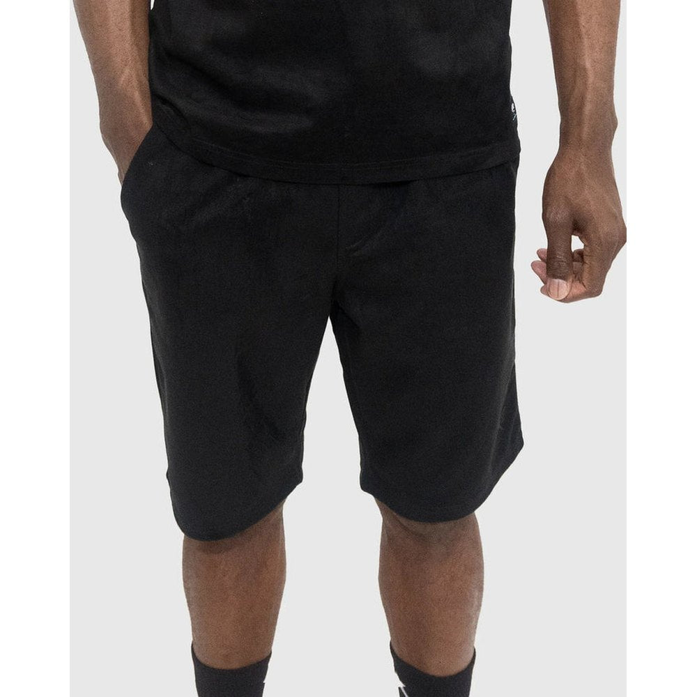 Soviet Mens Medal Velvety Track Shorts In Black