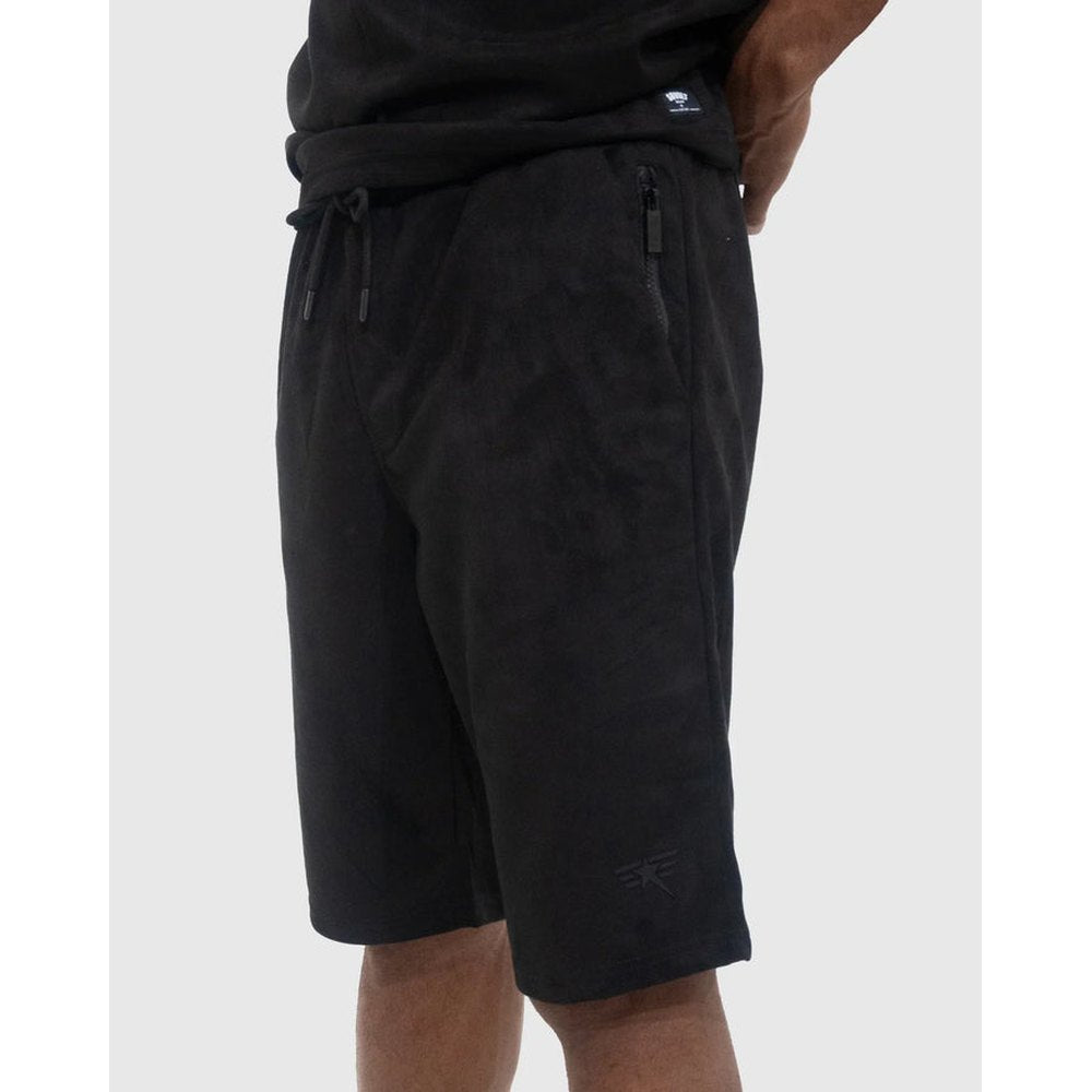 Soviet Mens Medal Velvety Track Shorts In Black