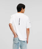 Karl Lagerfeld 245M1726 Paris Flock T-Shirt  White