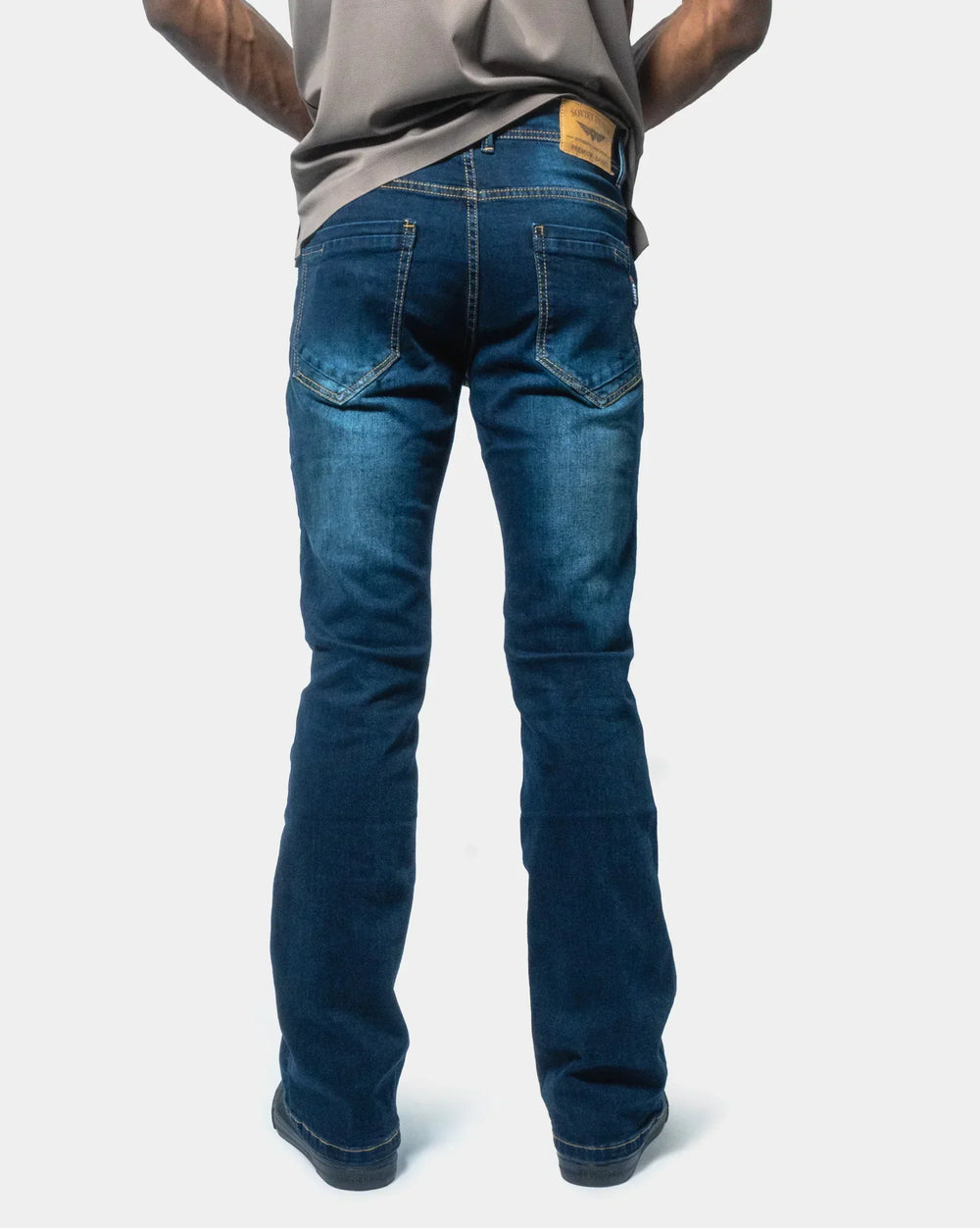 Soviet Mens Hatton Fashion Bootleg Jeans In Dark Indigo