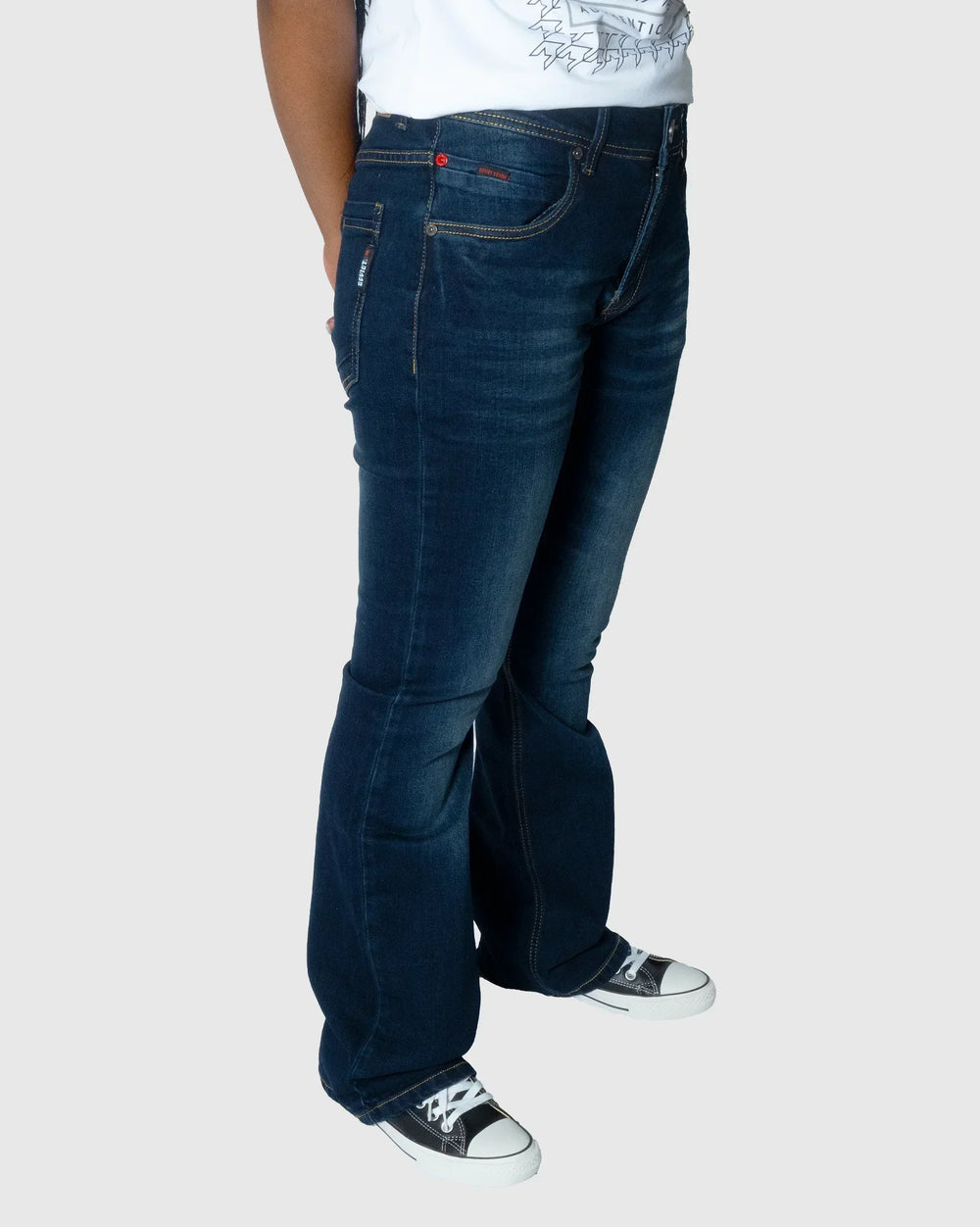 Soviet Mens Hatton Bootleg Jeans In Dark Indigo
