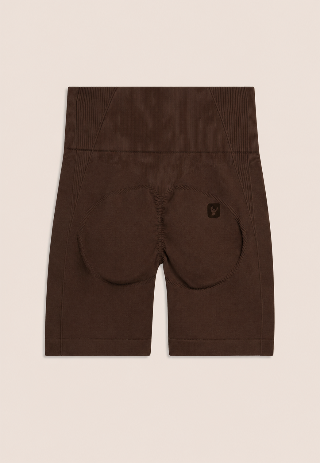 Freddy Womens Knitted Seamless Legging Short In Brown