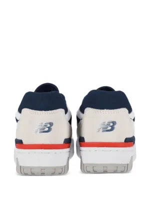New Balance Mens Basketball 550 Sneakers In White/Navy Blue/Red