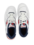 New Balance Mens Basketball 550 Sneakers In White/Navy Blue/Red