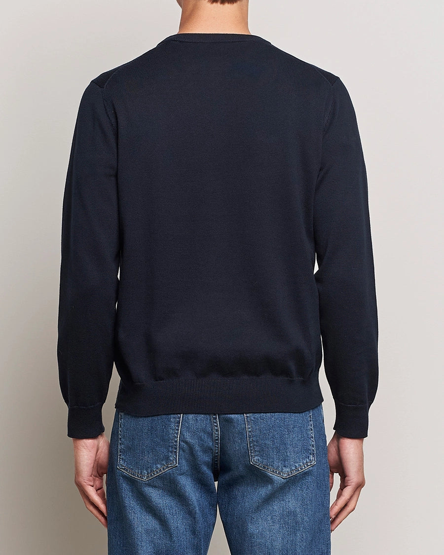 Gant 344220 Mens Classic Cotton C-Neck Crew Top Blue