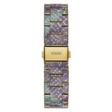 Guess Womens Serpentina Chronnograph Multi Function Watch In Blue/Purple/Gold