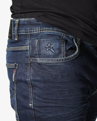 Soviet Mens Slim Leg Jeans In Dark Indigo