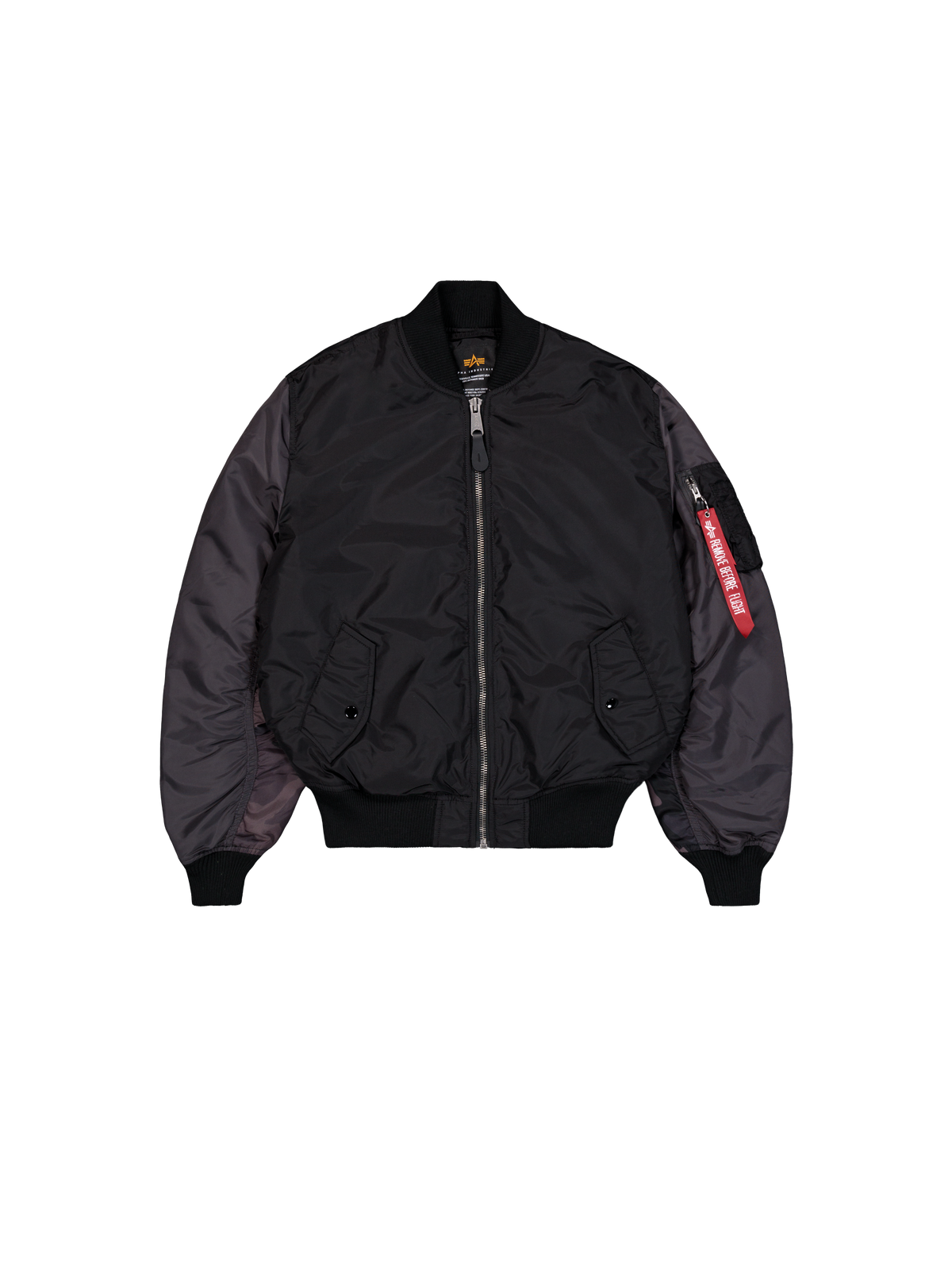 Alpha Industries  Mens Ma-1 Embroidered Back Jacket In Black