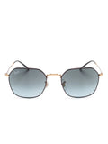 Ray-Ban Jim Black On Arista Unisex Sunglasses In Black & Gold