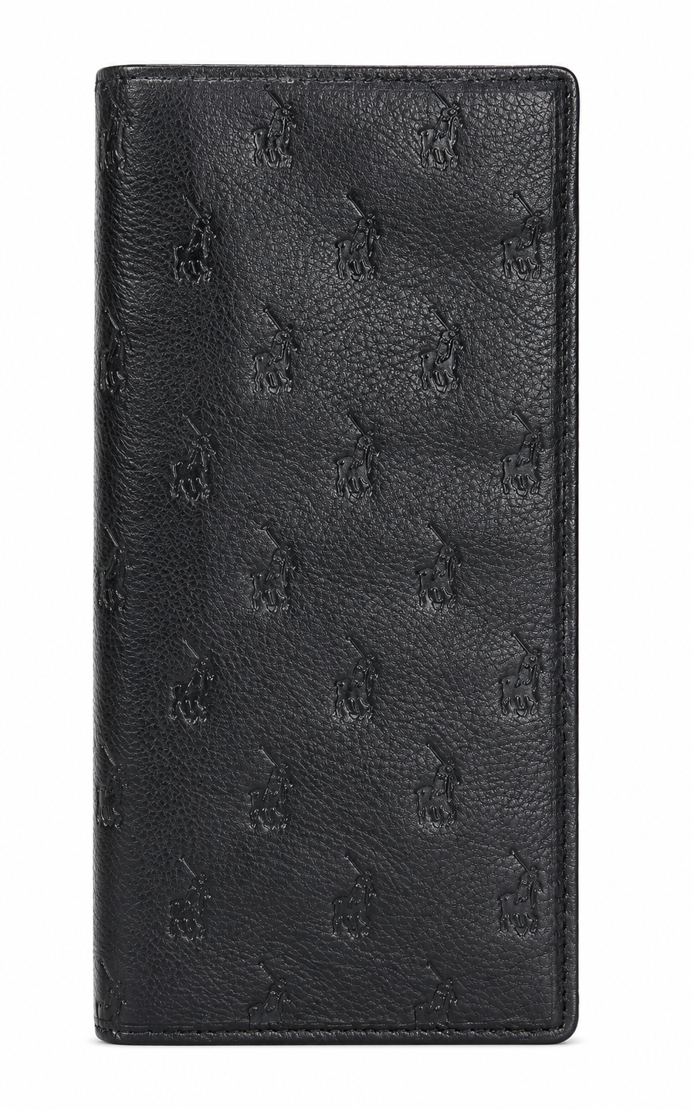 Polo Monogram Emboss Travel Folder In Black