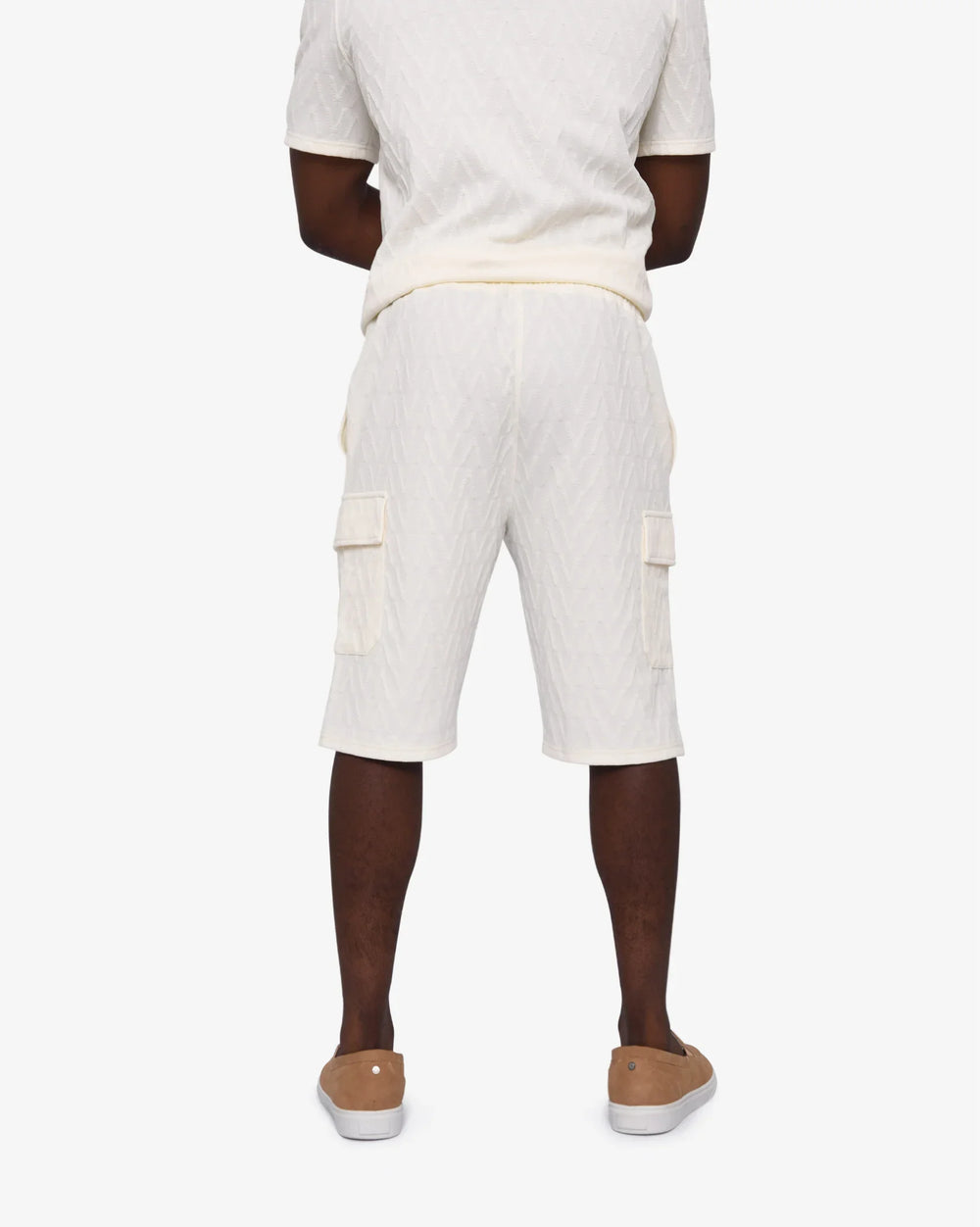Soviet Mens Piccolo Track Shorts In Off White