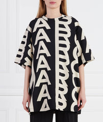 Marc Jacobs Monogram Big T-Shirt In Black and Beige