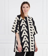 Marc Jacobs Monogram Big T-Shirt In Black and Beige