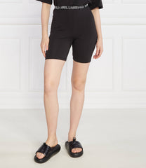 Karl Lagerfeld Womens Ikonik2.0 Bike Pyjama Shorts In Black
