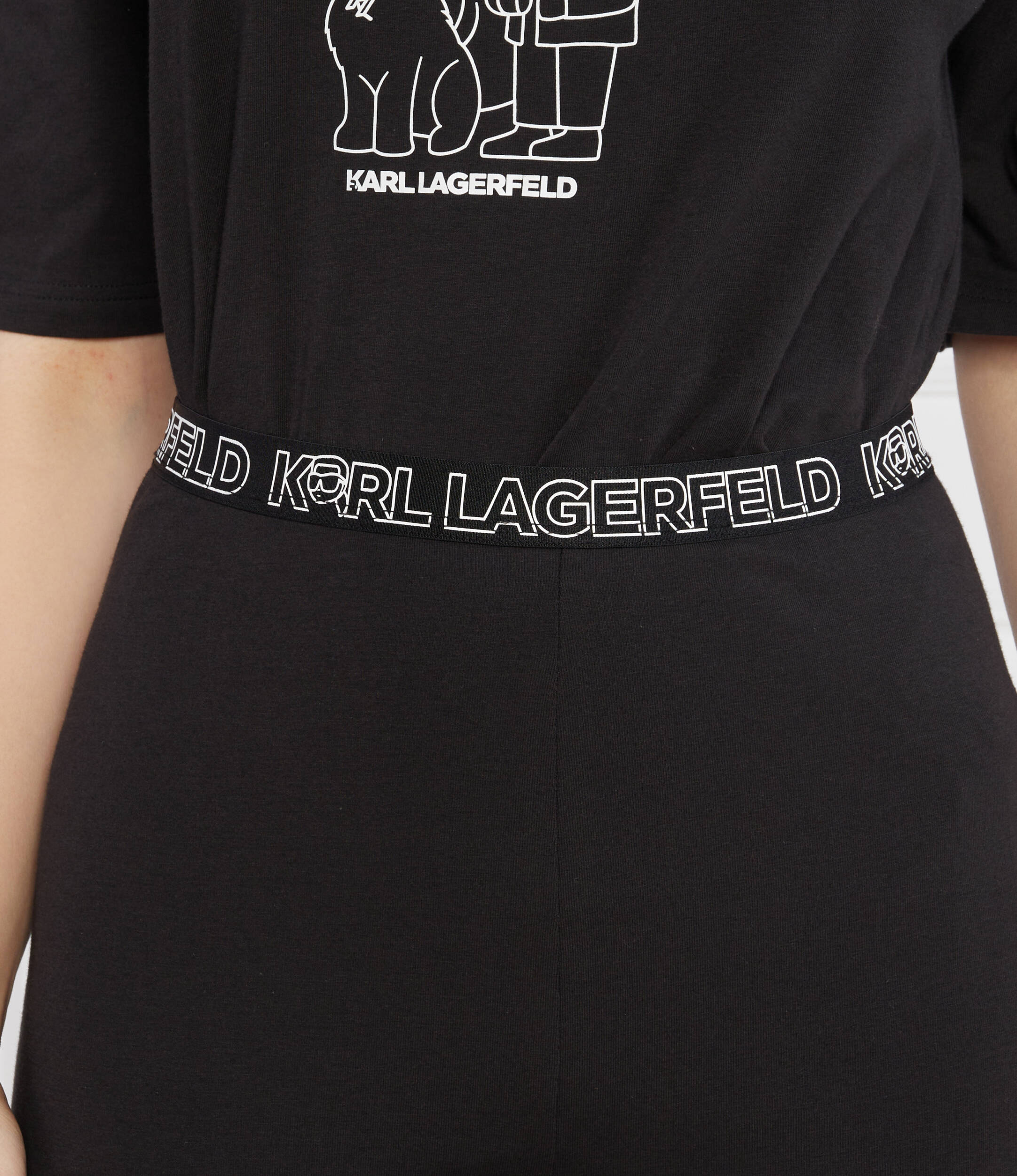 Karl Lagerfeld Womens Ikonik2.0 Bike Pyjama Shorts In Black