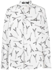 Karl Lagerfeld Mens Guitar Shirt In White