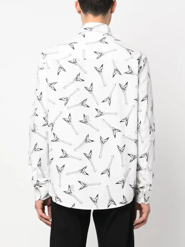Karl Lagerfeld Mens Guitar Shirt In White