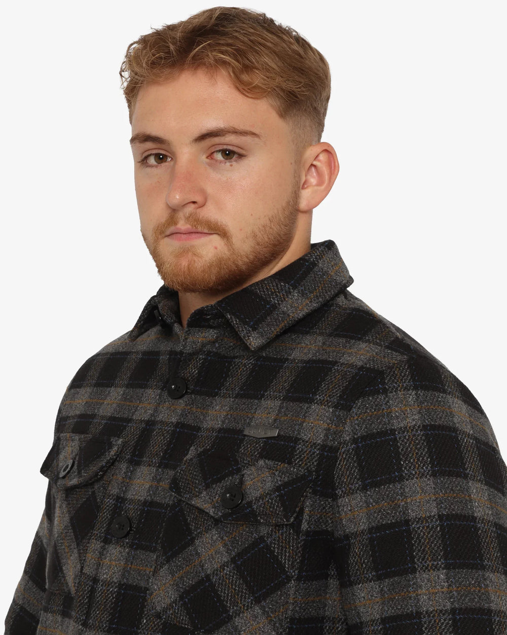 Soviet Mens Button Through Checked Jacket In Black