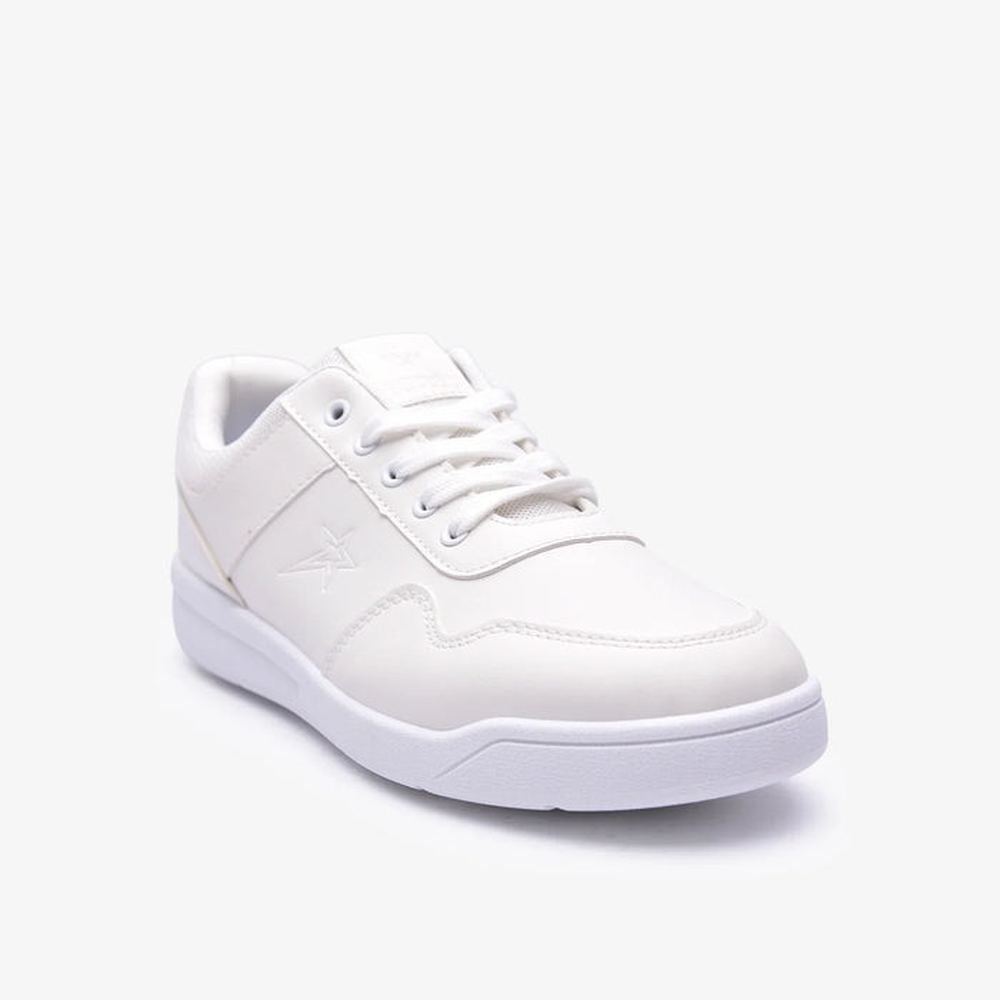 Soviet Unisex Kiddies Andy Low Cut Lace Up Sneakers In White Mono