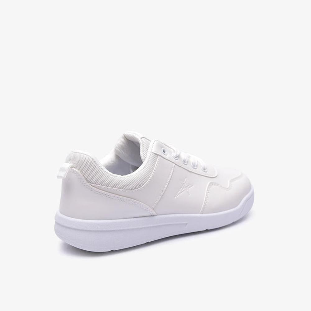Soviet Unisex Kiddies Andy Low Cut Lace Up Sneakers In White Mono