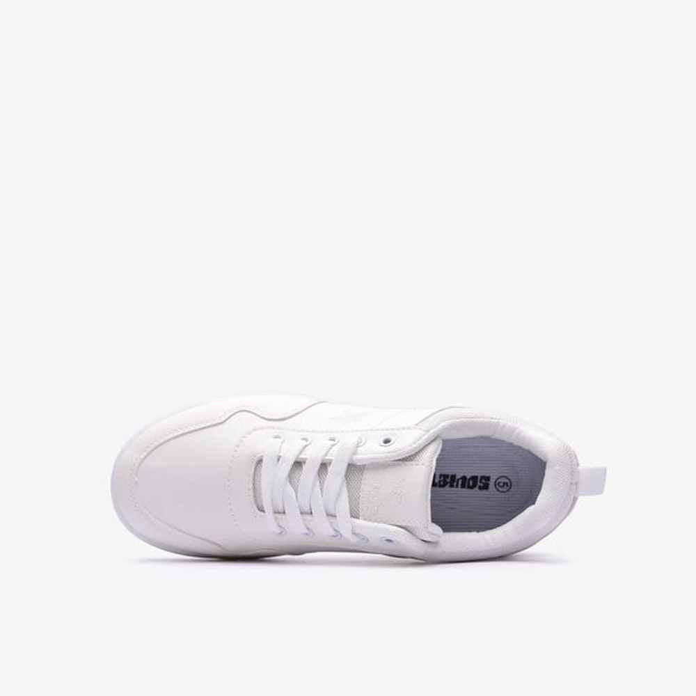 Soviet Unisex Kiddies Andy Low Cut Lace Up Sneakers In White Mono