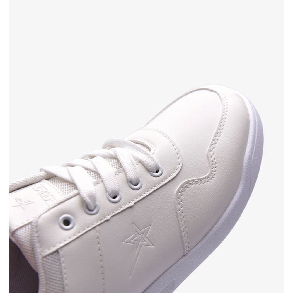 Soviet Unisex Kiddies Andy Low Cut Lace Up Sneakers In White Mono