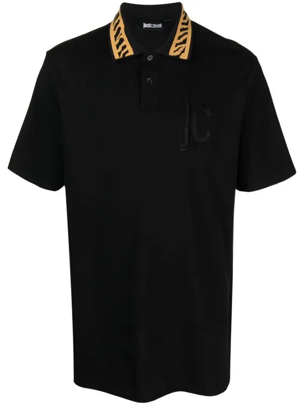 Just Cavalli Mens JC Tiger Golfer In Black