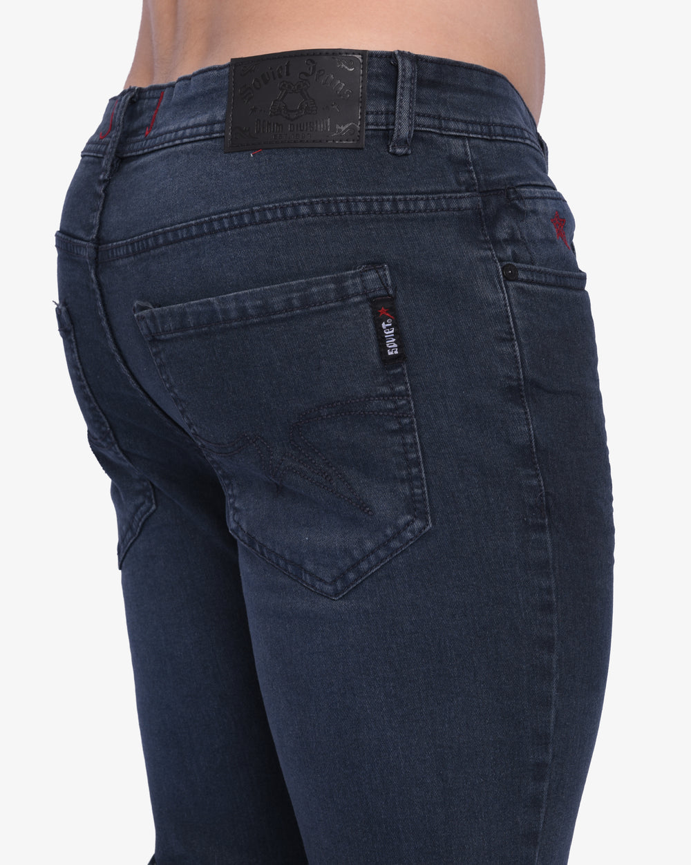 Soviet Mens Dalton Straight Leg Jeans Blue Black