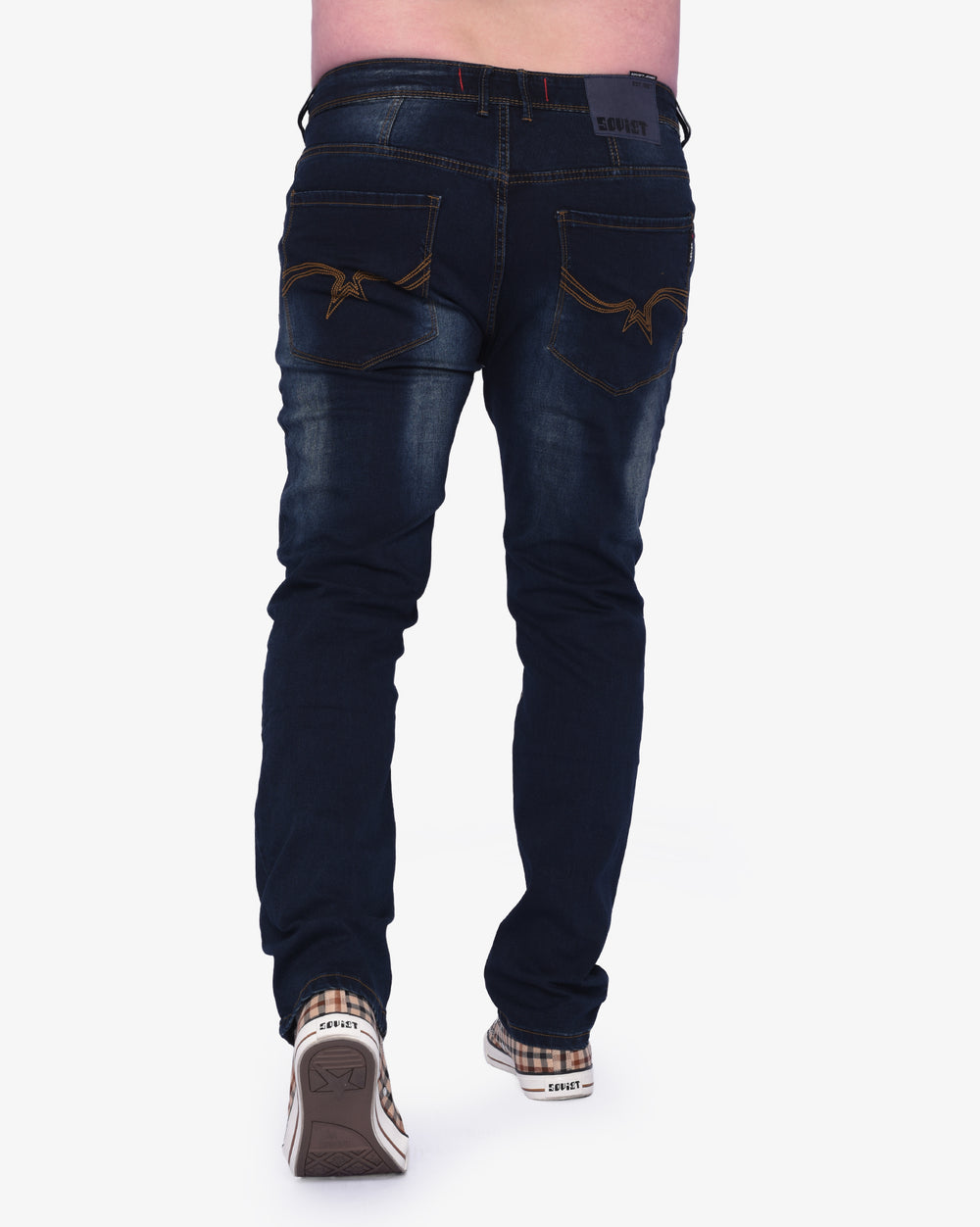 Soviet Mens Gleam Modern Fit Slim Leg Jeans In Blue Black
