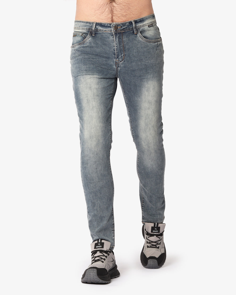 Soviet Mens Goodman Fashion Skinny Jeans In Tea Stain