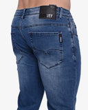 Soviet Minori Mens Fashion Skinny Skinny Jeans Dark Indigo