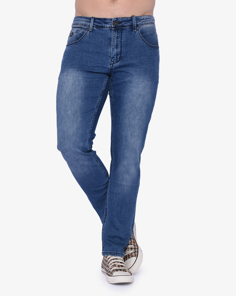 Soviet Minori Mens Fashion Skinny Skinny Jeans Dark Indigo