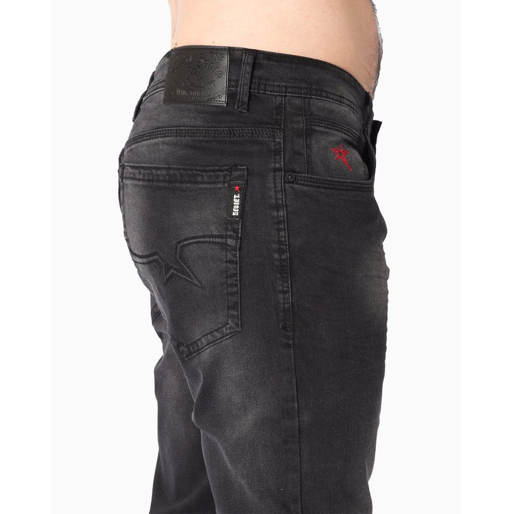 Soviet Mens Trooper # 9 Slim Leg Denim Jeans In Black