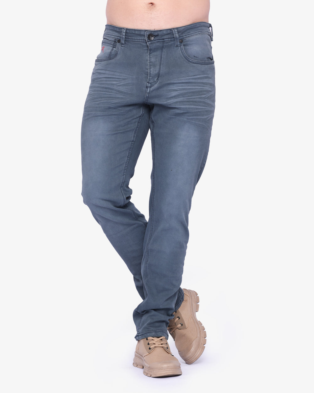 Soviet Mens Trooper #9 Slim Leg Jeans In Metallic Blue