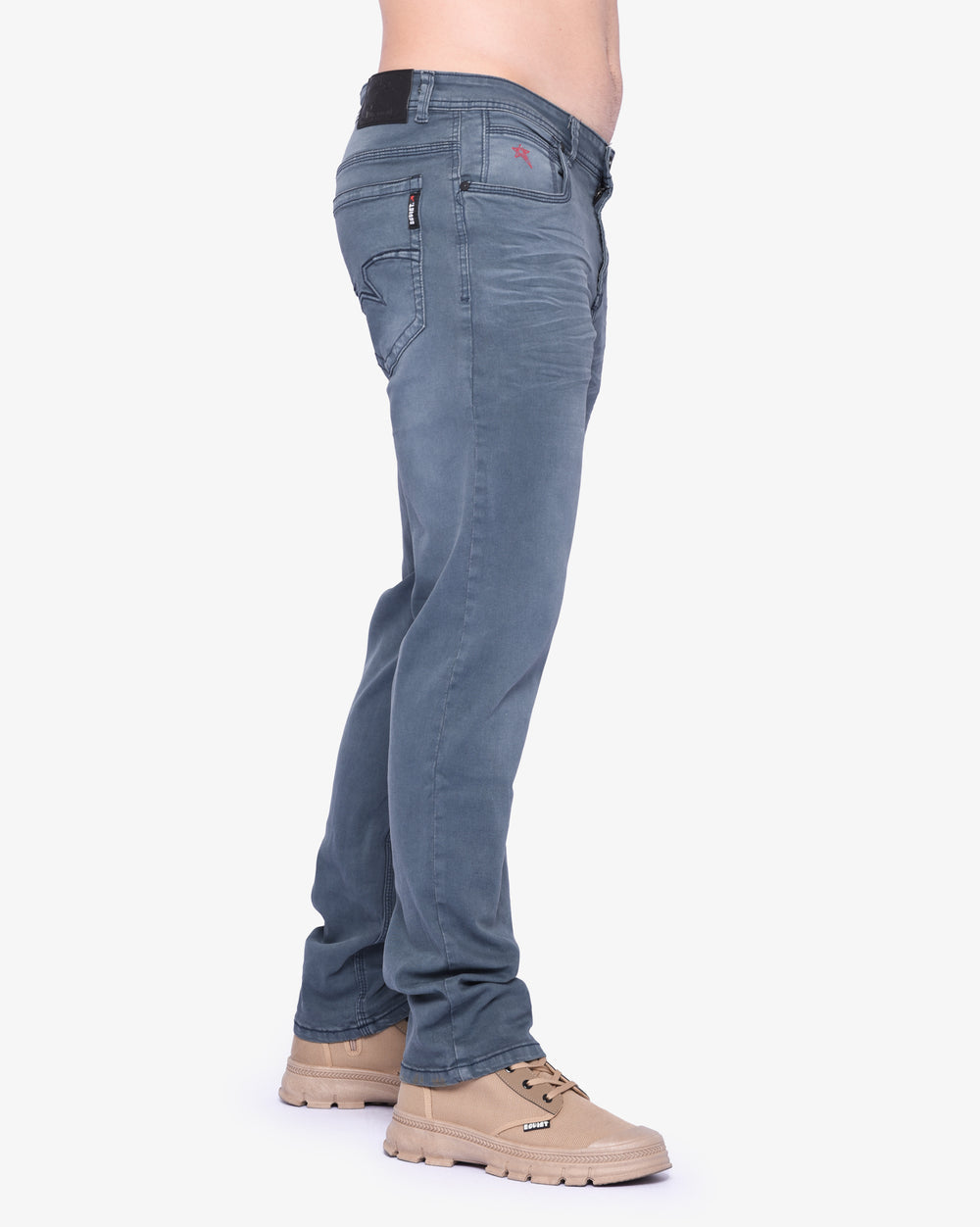 Soviet Mens Trooper #9 Slim Leg Jeans In Metallic Blue