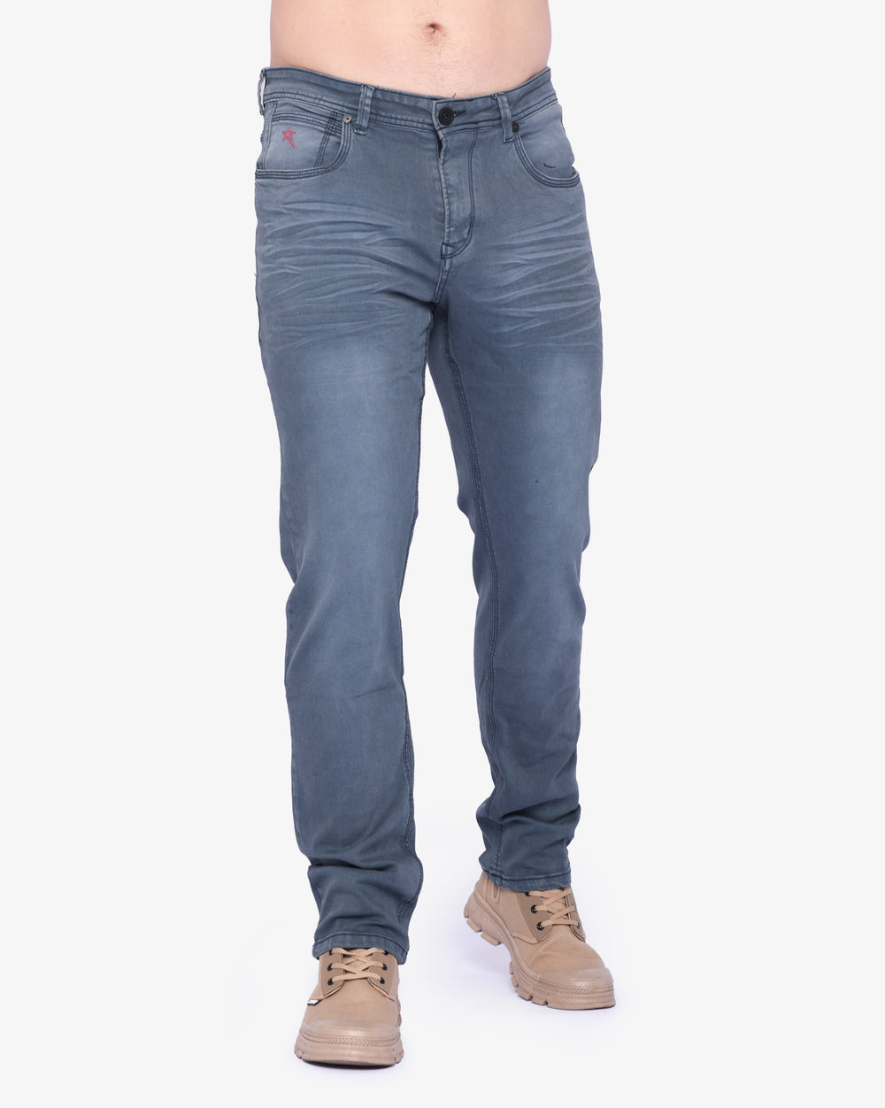 Soviet Mens Trooper #9 Slim Leg Jeans In Metallic Blue