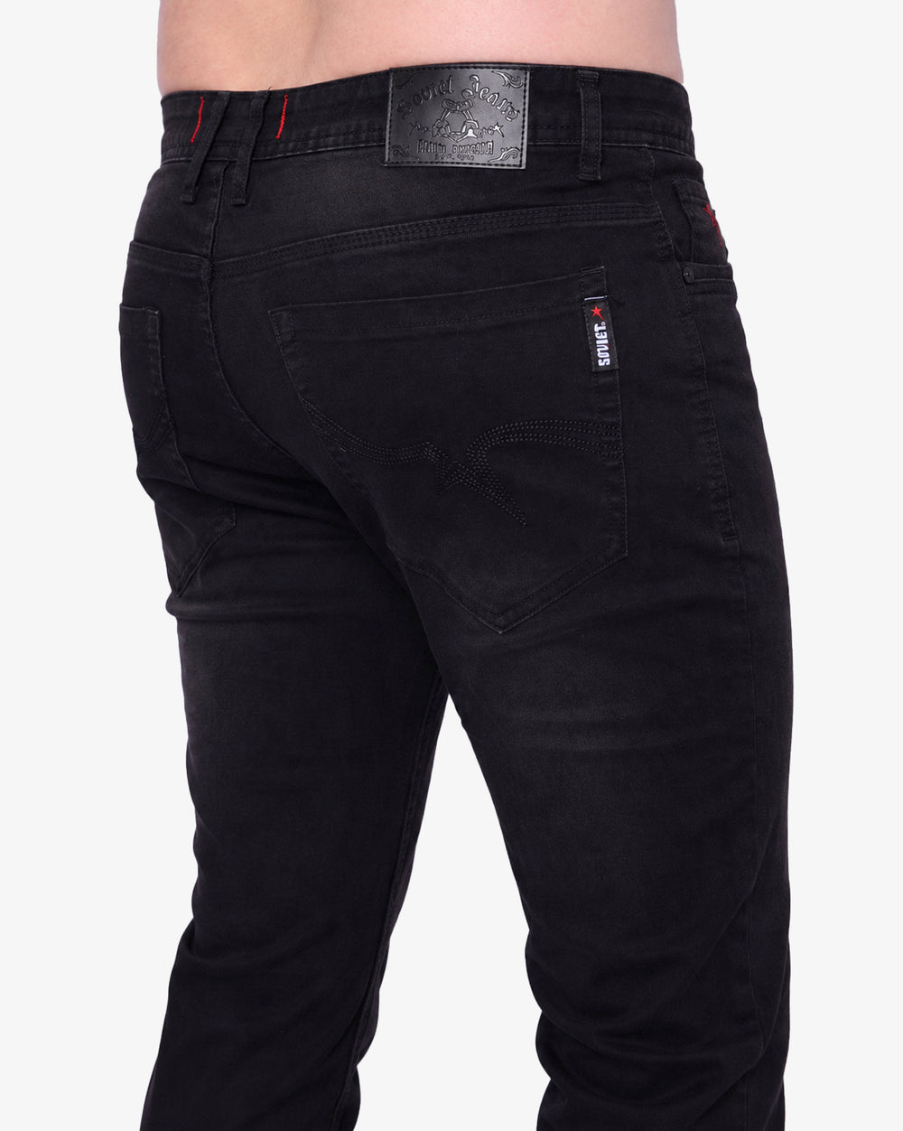 Soviet Mens Royce Slim Leg Jeans In Black