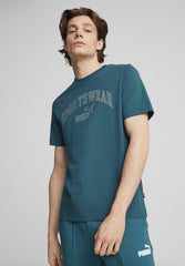 Puma Ess+ Logo Lab Gradient Tee M Cold Green