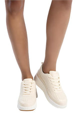 Sissyboy Sh1209 Ladies Frolic Crochet Sneaker Cream