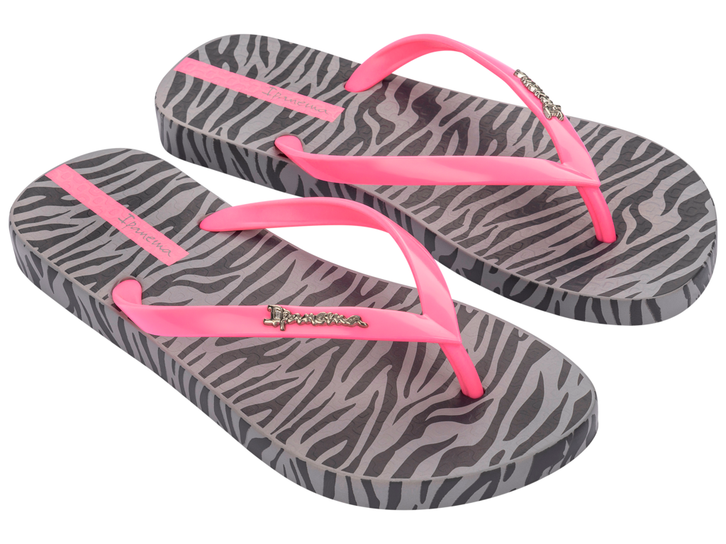 Ipanema Ladies Animal Chic Sandals In Grey/Pink