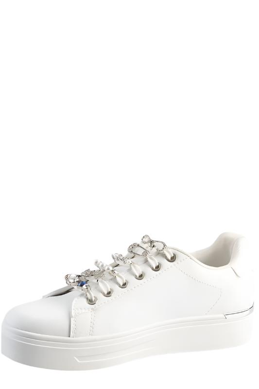 Sissyboy Sh1213 Ladies Adorn Sneaker W/ Trims White