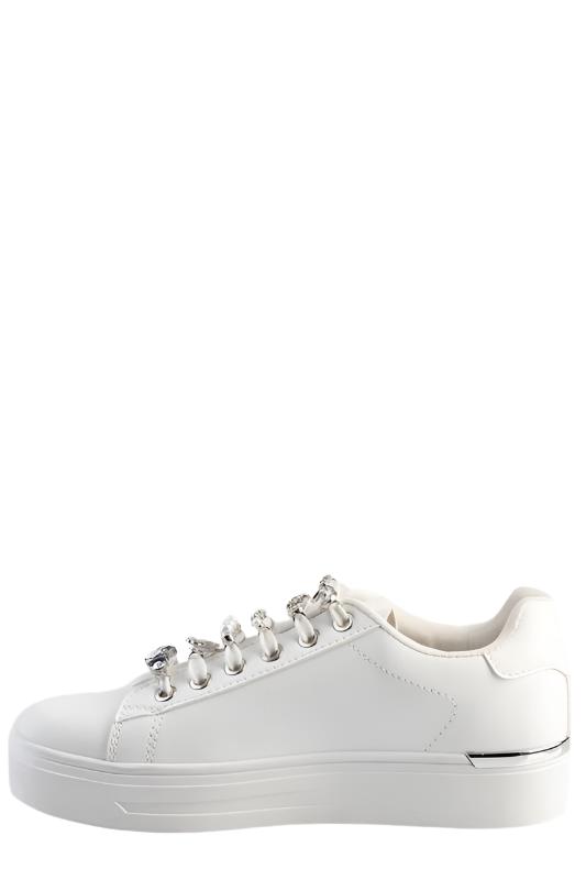 Sissyboy Sh1213 Ladies Adorn Sneaker W/ Trims White